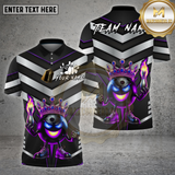 Maxcorners Bowling Shirt Chevron Armor Metallic Crown Flame Ball Multioptions Personalized Name, Team Name Unisex 3D Shirt
