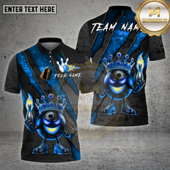 Maxcorners Bowling Shirt Dark Scratch Rage Fireball King Multioptions Personalized Name, Team Name Unisex 3D Shirt