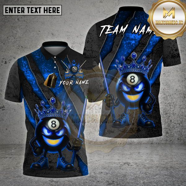 Maxcorners Billiards Shirt 8 Ball King Scratch Fire Cue Multioptions Personalized Name, Team Name Unisex 3D Shirt