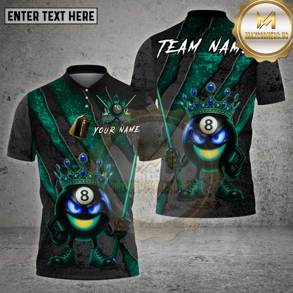 Maxcorners Billiards Shirt 8 Ball King Scratch Fire Cue Multioptions Personalized Name, Team Name Unisex 3D Shirt