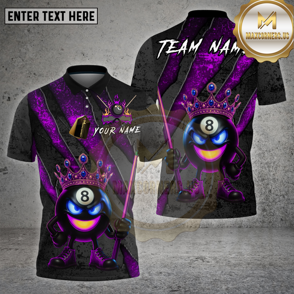 Maxcorners Billiards Shirt 8 Ball King Scratch Fire Cue Multioptions Personalized Name, Team Name Unisex 3D Shirt
