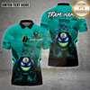 Maxcorners Billiards Shirt 8 Ball King Flame Geometric Power Multioptions Personalized Name, Team Name Unisex 3D Shirt