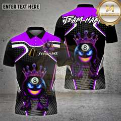 Maxcorners Billiards Shirt 8 Ball King Lightning White Strike Multioptions Personalized Name, Team Name Unisex 3D Shirt