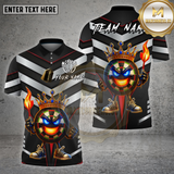 Maxcorners Darts Shirt King Silver Chevron Flame Crown Royal Board Multioptions Personalized Name, Team Name Unisex 3D Shirt