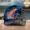 Maxcorners Fishing Splash Water Camo Personalized Name Classic 3D Cap (13 Breeds)