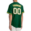 Maxcorners Custom Kelly Green White-Gold Authentic Baseball Jersey LM2605