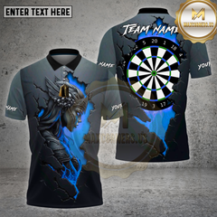 Maxcorners Dartboard Fire Valkyrie Cracked Lava Stone Multicolor Options Personalized Name, Team Name Unisex 3D Shirt