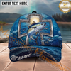 Maxcorners Fishing Texas Cross Christian Fishing Multi Options Personalized Name 3D Classic Cap (11 Fish Species)