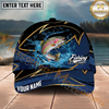 Maxcorners Fishing Water Splash Personalized Name, Team Name Classic 3D Cap (9 Breeds)