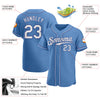 Maxcorners Custom Light Blue White-Royal Authentic Baseball Jersey LM2605