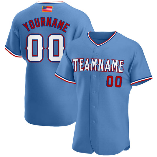 Maxcorners Custom Gold Purple-White Premium American Flag Fashion Baseball Jersey LM0210