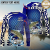 Maxcorners Fishing Scale Pattern Tribal Style Personalized Name, Team Name Long Sleeve Shirt (9 Breeds)