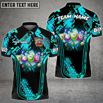 Maxcorners Bingo Grunge Multicolor Option Customized Name 3D Shirt
