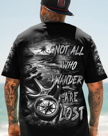 Maxcorners Not All Who Wander Are Lost Anchor Compass All Over Print LM1501