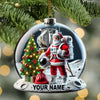 Maxcorners Custom Name Santa Astronaut Ornament, Astronaut  Christmas Decoration 2D Flat LM2111