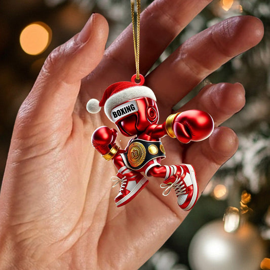 Maxcorners Boxing Christmas Ornament, Personalized Ornament 2D Flat LM2211
