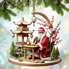 Maxcorners Custom Name Japan Santa Ornament, Japan Lover Christmas Gift54 2D Flat LM2111