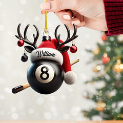 Maxcorners Billiard Ball Christmas Ornament, Personalized Ornament 2D Flat LM2211