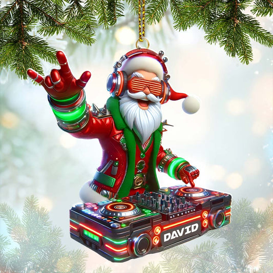 Maxcorners Christmas Santa DJ, Home Decor, Christmas Ornament, Personalized Ornament 2D Flat LM2111