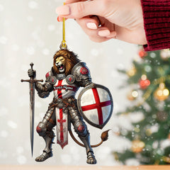 Maxcorners Custom England Lion Ornament, Personalized Ornament 2D Flat LM2211