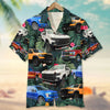 Custom Pickup Truck Photo Hawaiian Shirt, Tropical Pattern, Summer Gift