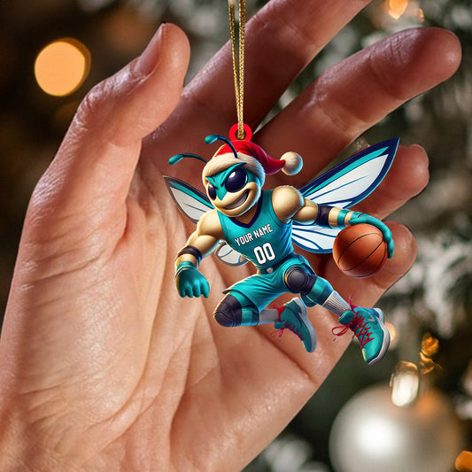 Maxcorners Charlotte Hornets Basketball Christmas Ornament, Personalized Ornament 2D Flat LM2211