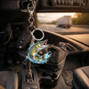 Maxcorners Pike Fishing Keychain Fish Water Splash Art Personalized Name 2D Keychain