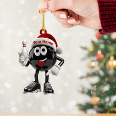 Maxcorners Bowling Ball Christmas Ornament, Personalized Ornament 2D Flat LM2211