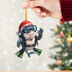 Maxcorners Diver, Home Decor, Christmas Ornament, Personalized Ornament6 2D Flat LM2111