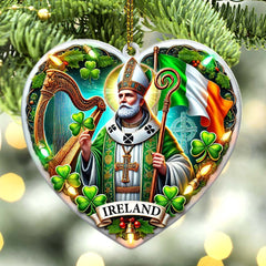 Maxcorners Custom Name Ireland Ornament, Christmas Gift for Ireland Lover89 2D Flat LM2111