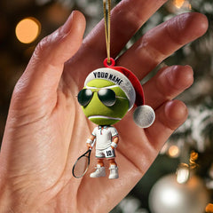 Maxcorners Cool Tennis Player Christmas Ornament, Personalized Ornament 2D Flat LM2211