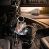 Maxcorners Red Fish Fishing Keychain Fish Water Splash Art Personalized Name 2D Keychain