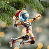 Maxcorners Custom Name and Number Volleyball Champion Ornament, Christmas Gift for Volleyball Lover 2D Flat LM2111