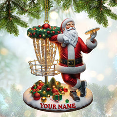 Maxcorners Custom Name Santa Ornament, Santa Christmas Gift1 2D Flat LM2111