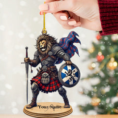 Maxcorners Custom Scotland Lion Ornament, Personalized Ornament 2D Flat LM2211