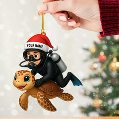 Maxcorners Diving, Sea Lover Home Decor, Christmas Ornament, Personalized Ornament9 2D Flat LM2111