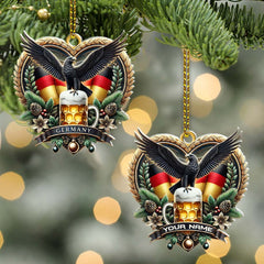 Maxcorners Custom Name Germany Ornament, Christmas Gift for Germany Lover 2D Flat LM2211