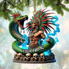 Maxcorners Custom Name Mexico Love Ornament, Christmas Gift for Mexican 2D Flat LM2111