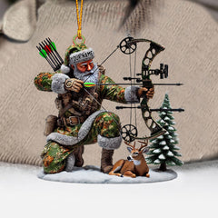 Maxcorners Deer Hunter Christmas Ornament, Personalized Ornament 2D Flat LM2211