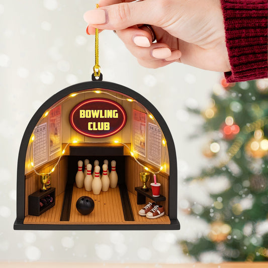 Maxcorners Bowling Club, Home Decor, Christmas Ornament, Personalized Ornament 2D Flat LM2111