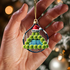 Maxcorners Tennis Balls Christmas Home Decor Christmas Ornament, Personalized Ornament 2D Flat LM2211