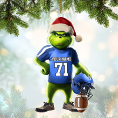 Maxcorners Custom Name Rugby Football Ornament, Rugby Football Lover Christmas Gift51 2D Flat LM2111