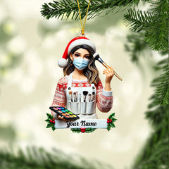 Maxcorners Makeup Artist Christmas Ornament, Personalized Ornament 2D Flat LM2211