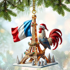 Maxcorners Custom Name France Ornament,  Christmas Gift for France Lover 2D Flat LM2111
