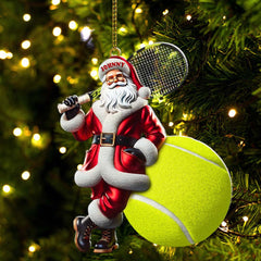 Maxcorners Custom Name Tennis Ornament, Christmas Gift for Tennis Lover 2D Flat LM2111