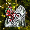 Maxcorners Custom Name Santa Mountain Bike Ornament, Santa Christmas Gift 2D Flat LM2111