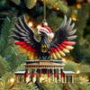 Maxcorners Custom Name Germany Ornament, German Lover Christmas Gift 2D Flat LM2111