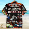 Weekend Forecast Dirt Track Racing With A Chance Of Drinking Custom Photo Hawaiian Shirt, Summer Gift