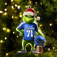 Maxcorners Custom Name Rugby Football Ornament, Rugby Football Lover Christmas Gift51 2D Flat LM2111