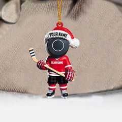 Maxcorners Squid Game Hockey Christmas Ornament, Personalized Ornament 2D Flat LM2211